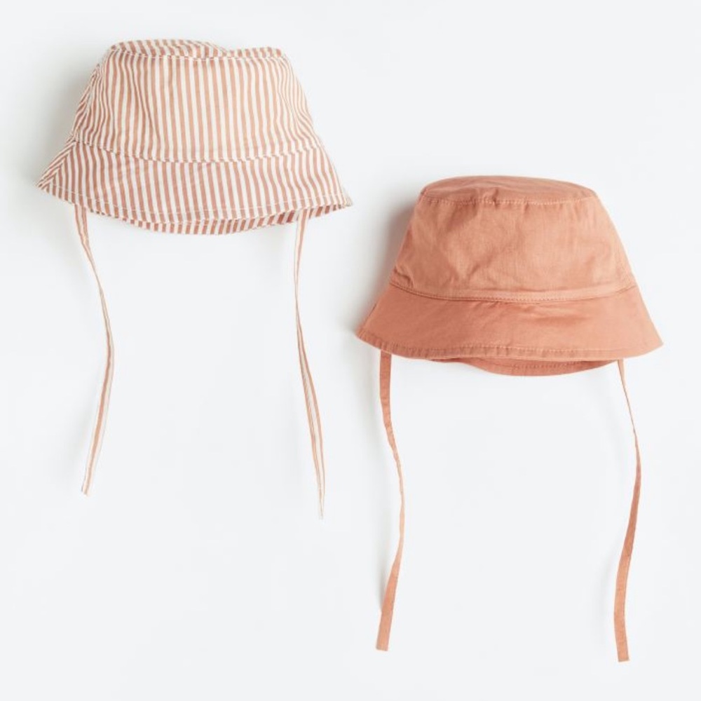 H&M Baby 2 Pack Cotton Sun Hats 3-6 Months